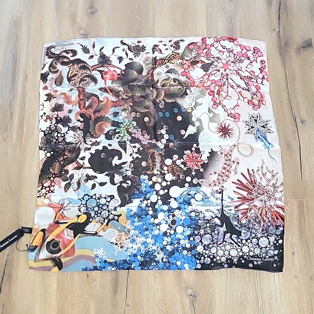 NWT Christian Lacroix Silk Scarf Foulard